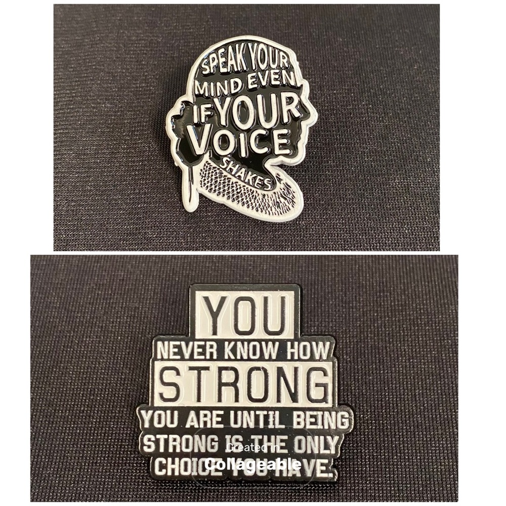 Enamel pins/magnets | Inspiration and strength can be come in these little items